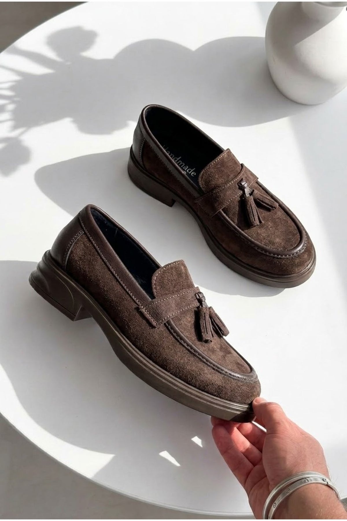 Kahverengi Püsküllü Kolej Tarz Loafer