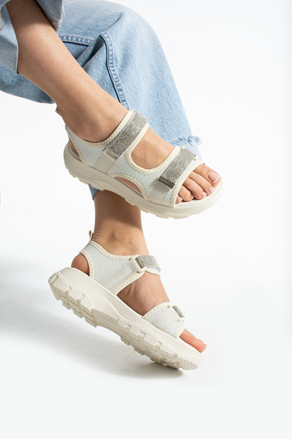 Bej Kadın Rahat Anatomik Comfort Ergonomik Sandalet Outdoor Sandalet Ergonomik Yumuşak Taban
