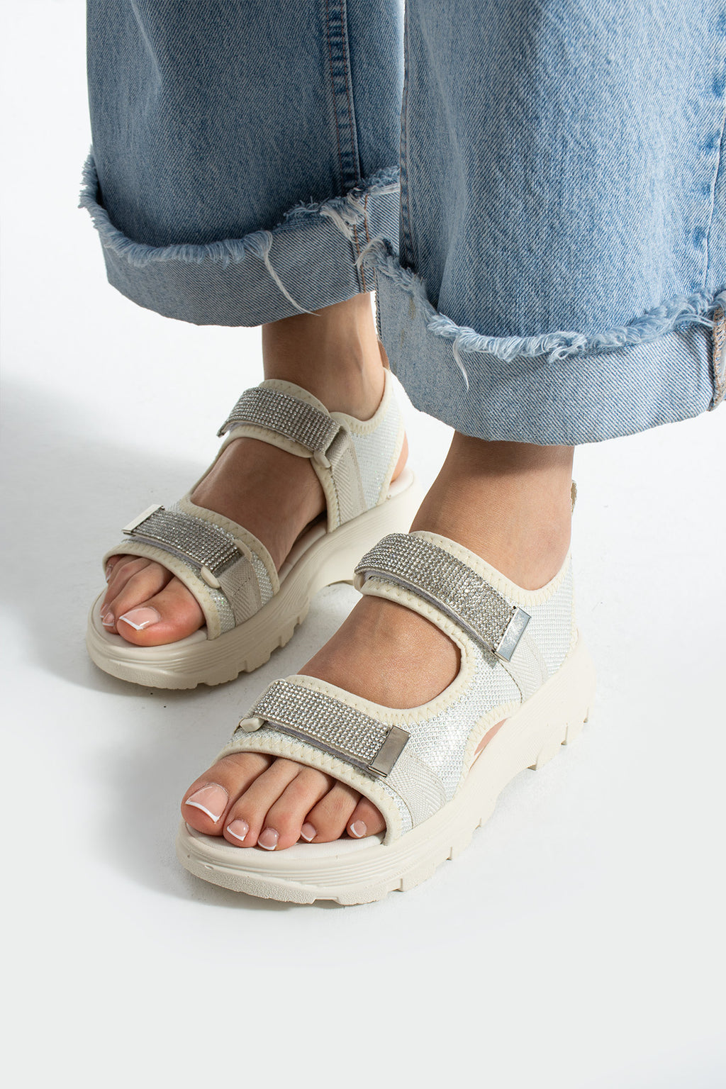 Bej Kadın Rahat Anatomik Comfort Ergonomik Sandalet Outdoor Sandalet Ergonomik Yumuşak Taban