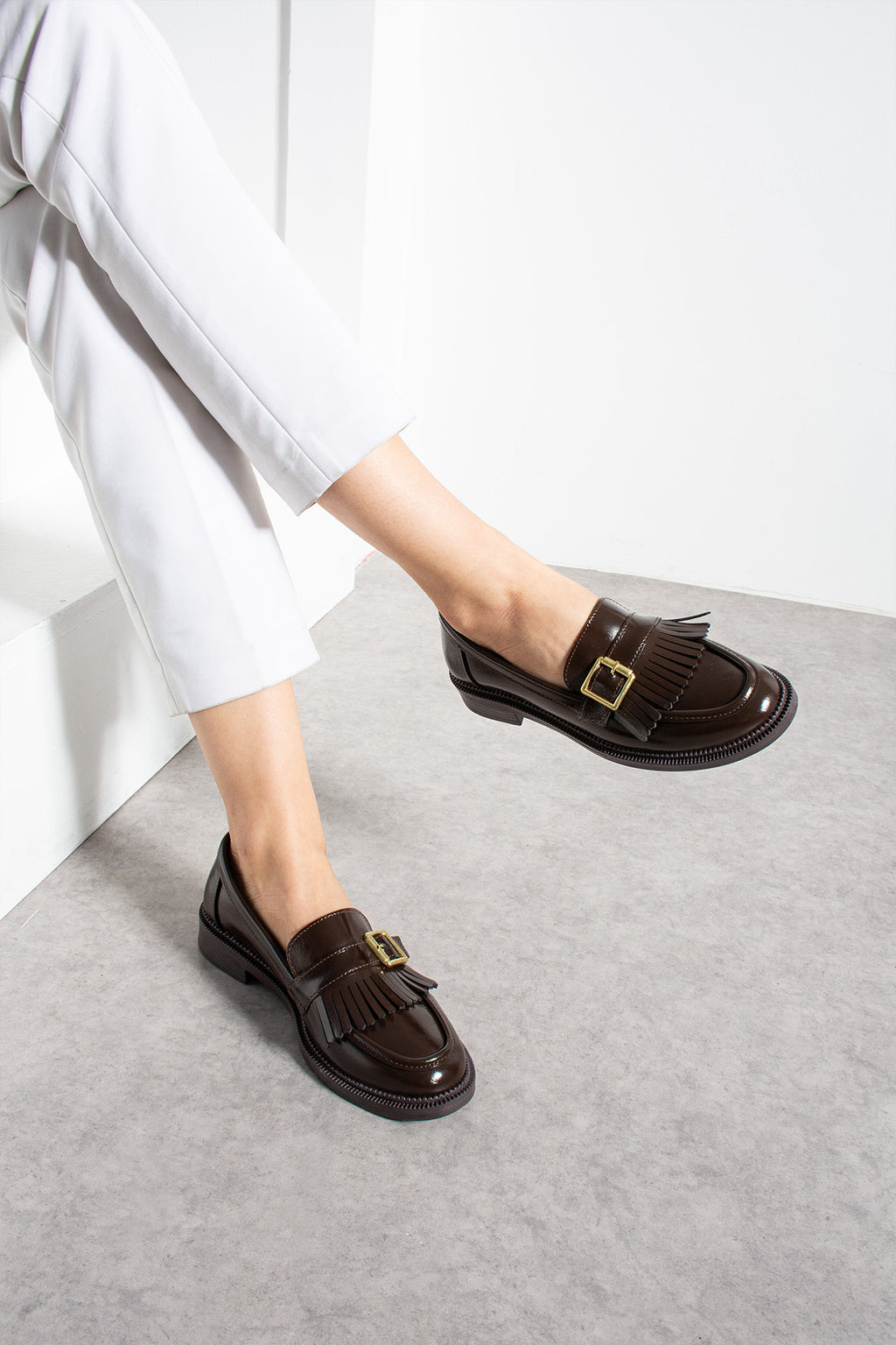 Kahverengi Ayakkabı Loafer Makosen Casual Ergonomik Rahat Yumuşak Taban Maskulen Ayakkabı İş, Okul, Ofis, Kampüs Tarz Mokasen
