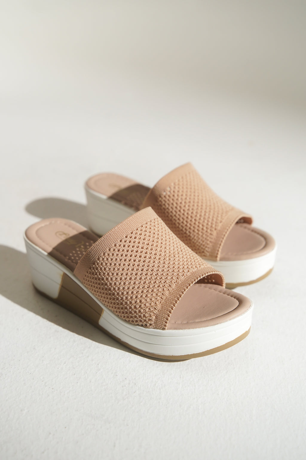 Nude Dolgu Topuk Terlik Rahat Comfort (6cm)