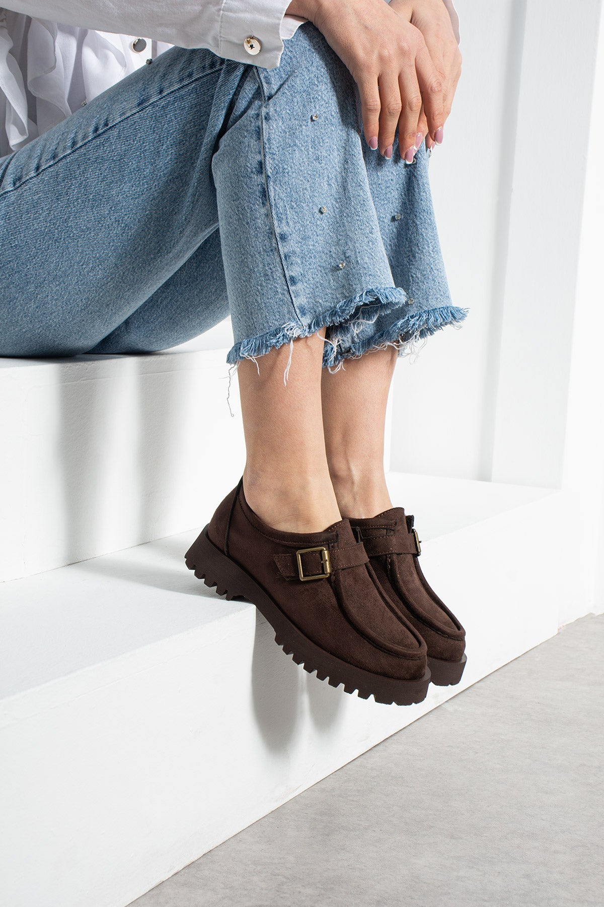 Kahverengi Kemerli Loafer