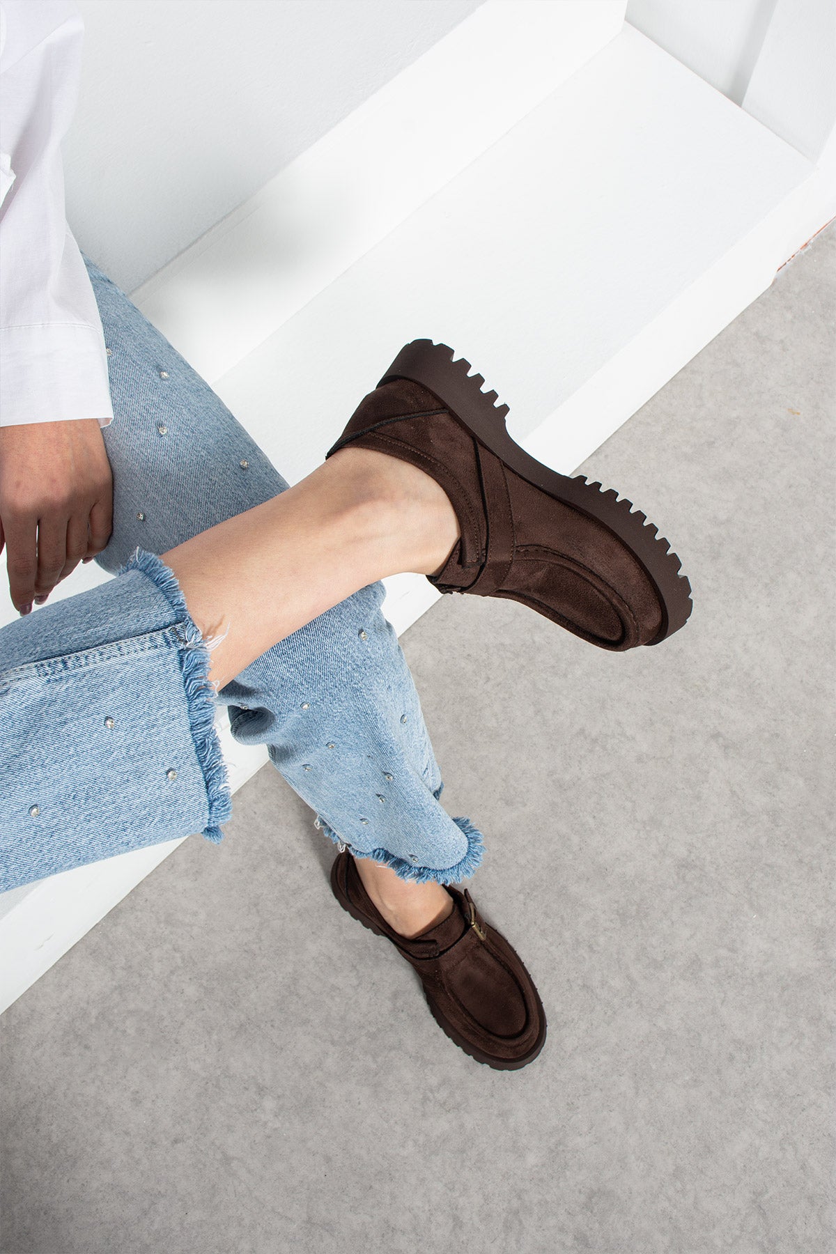 Kahverengi Kemerli Loafer