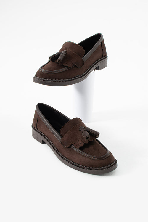 Kadın Casual Püsküllü Loafer Ayakkabı - Günlük Rahat Taban Klasik Mokasen